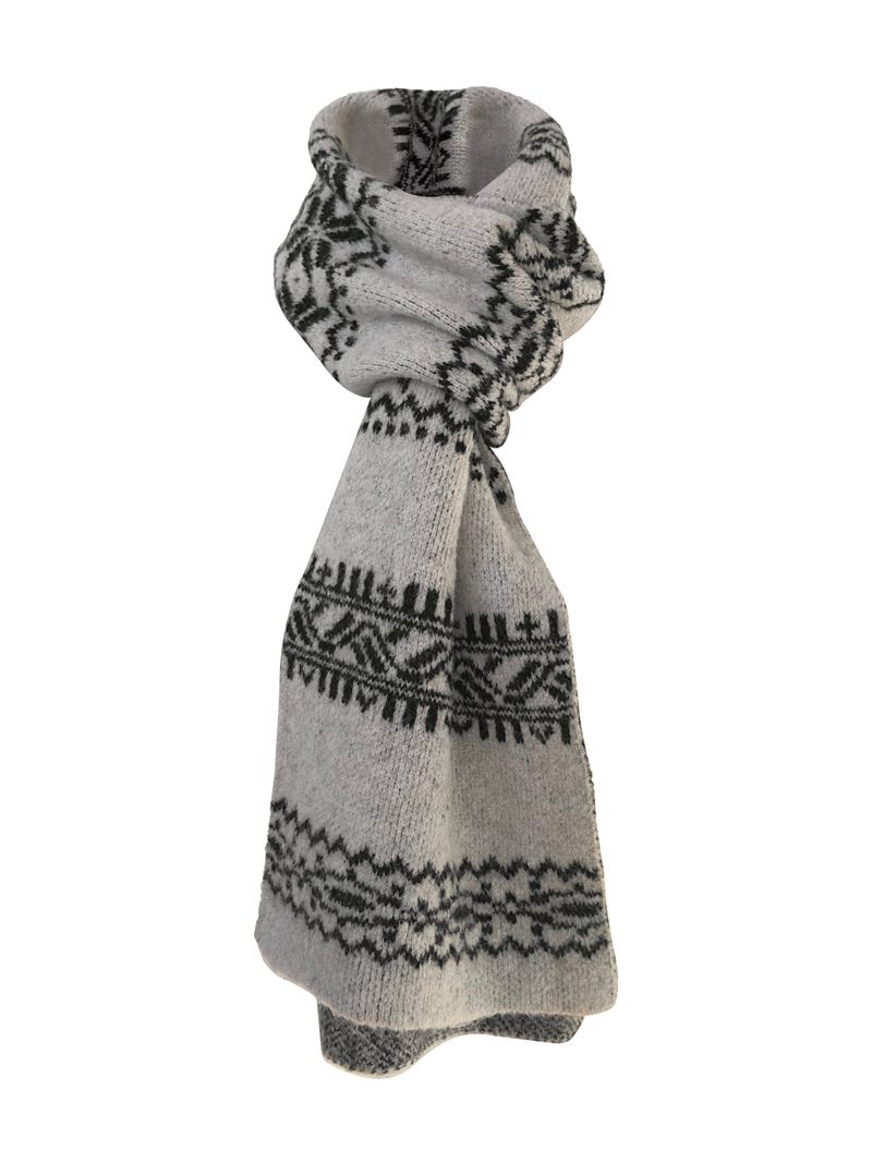winter jacquard contrast muffler (4color)