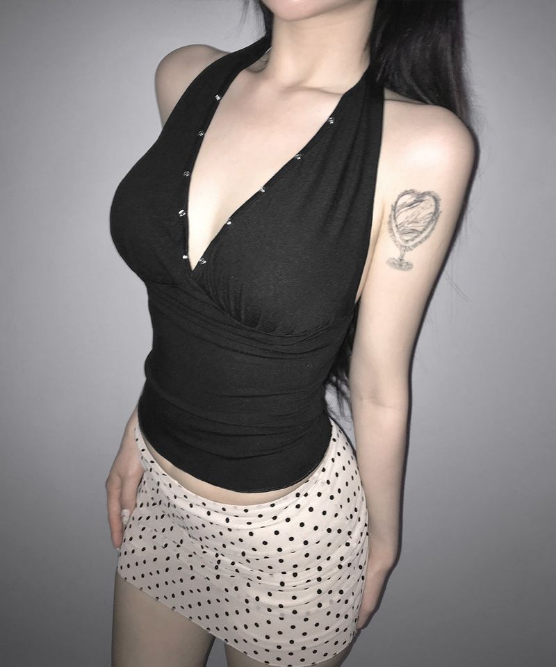 stud halter top (4colors)