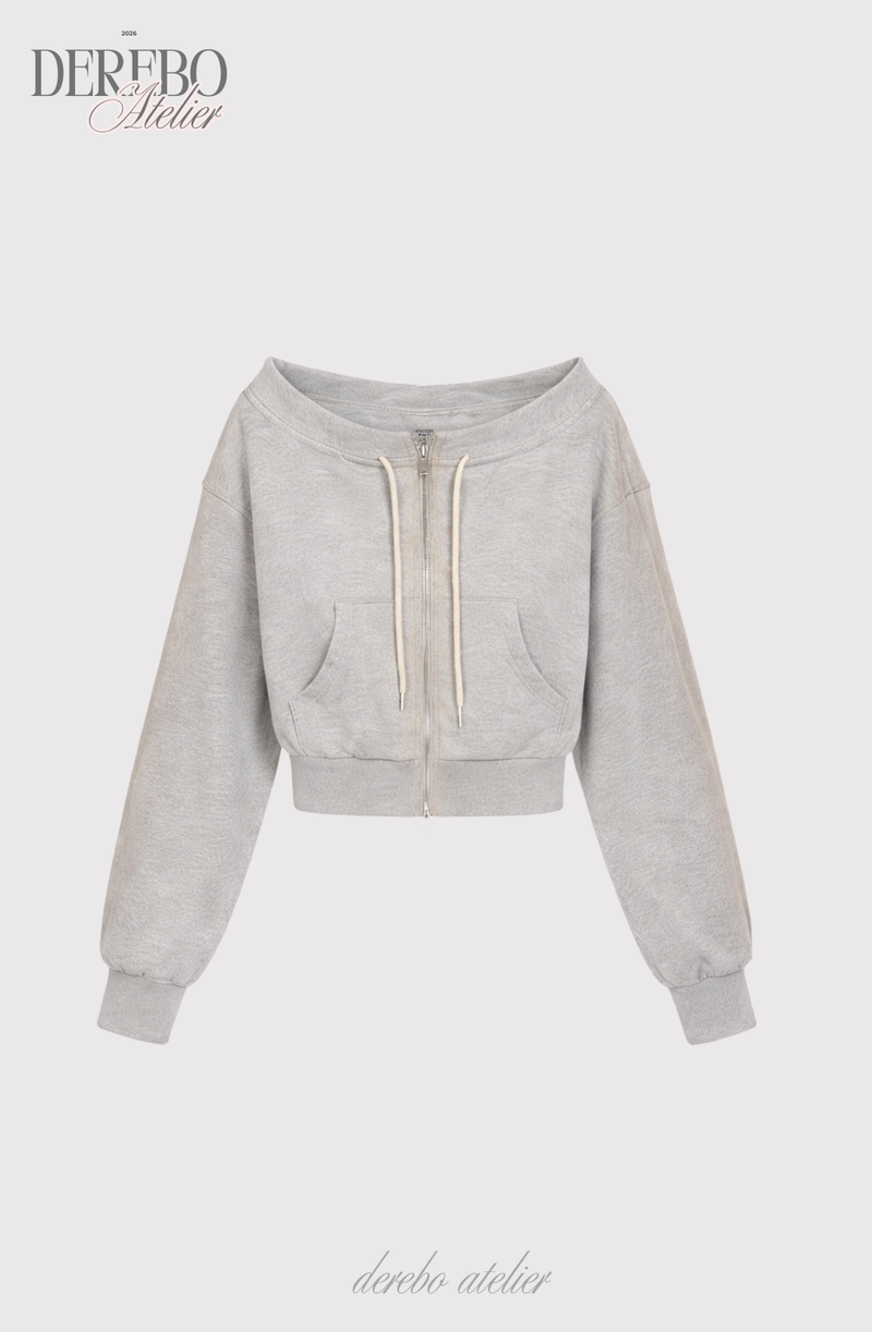 Gradient Off-Shoulder Zip-Up (PANTS)