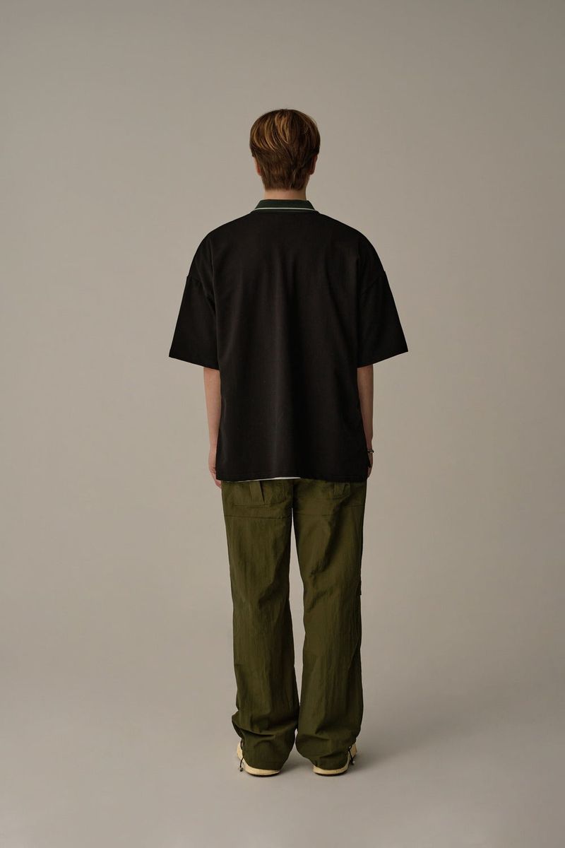 FRONT POCKET NYLON CARGO PANTS(KHAKI)