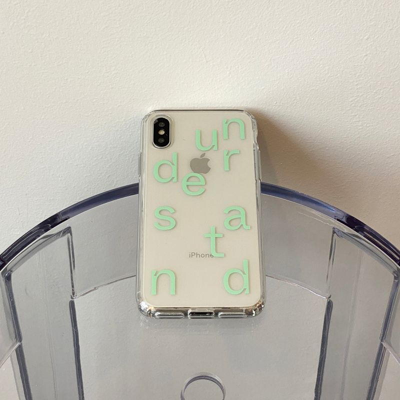 poft（ポフト）の「understand lettering jelly case green（Smartphone Accessories）」
