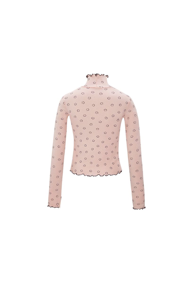 smile turtleneck pink