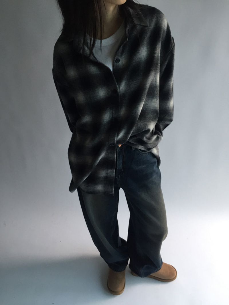 Wool checkered shirt