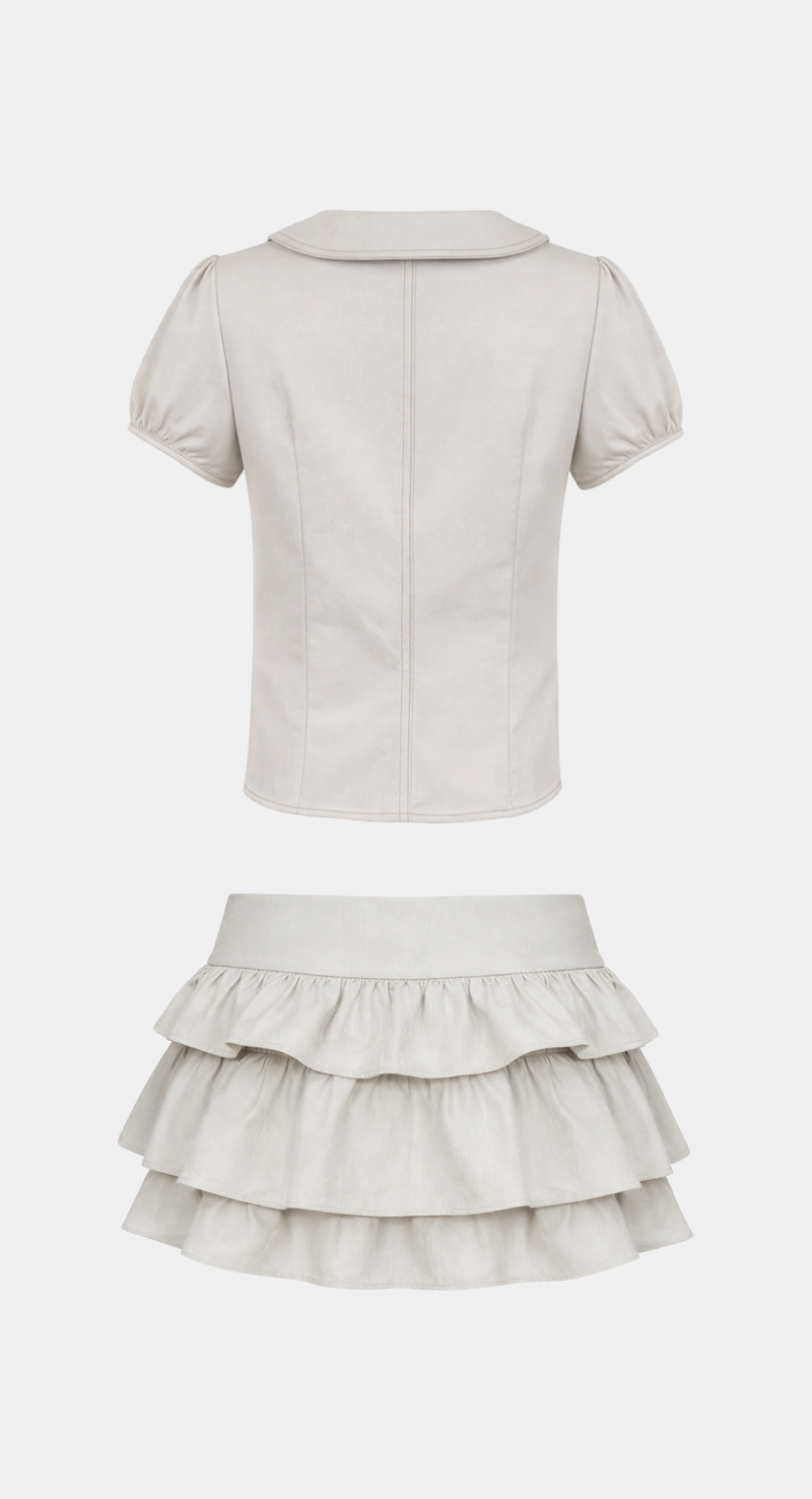 Mave Puff Sleeve Skirt Set