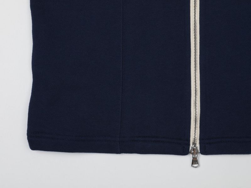 ROUND TWO WAY COLLAR ZIP (NAVY)