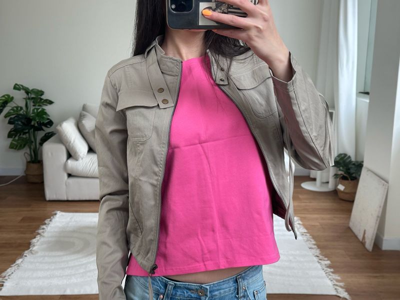 y2k slim zip jacket