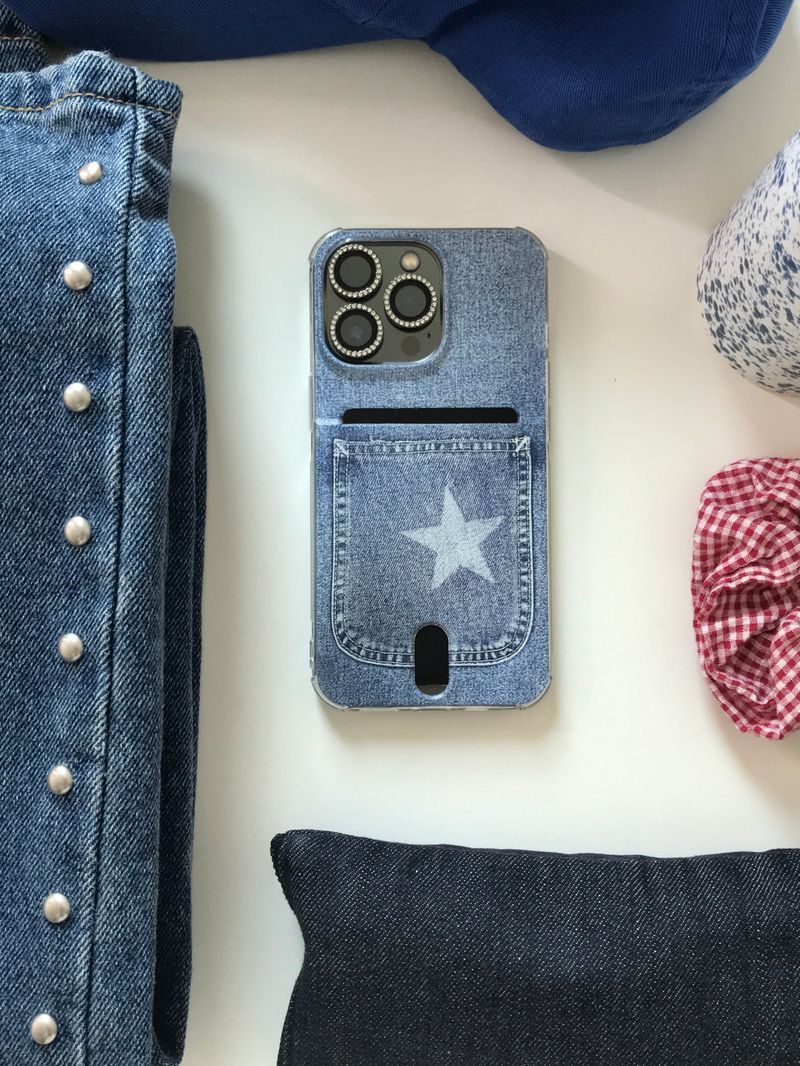 [MADE] STAR JEANS card case (blue)