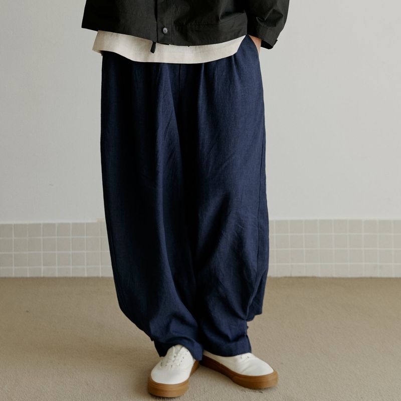 unisex tap pants navy (banding)