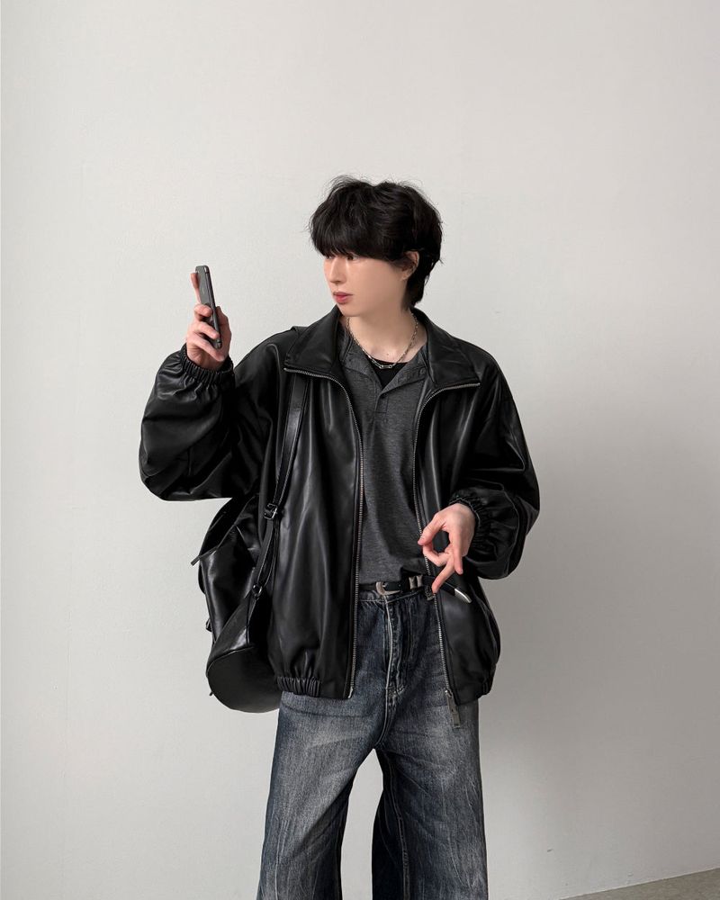 Cynical Crop Leather Jacket
