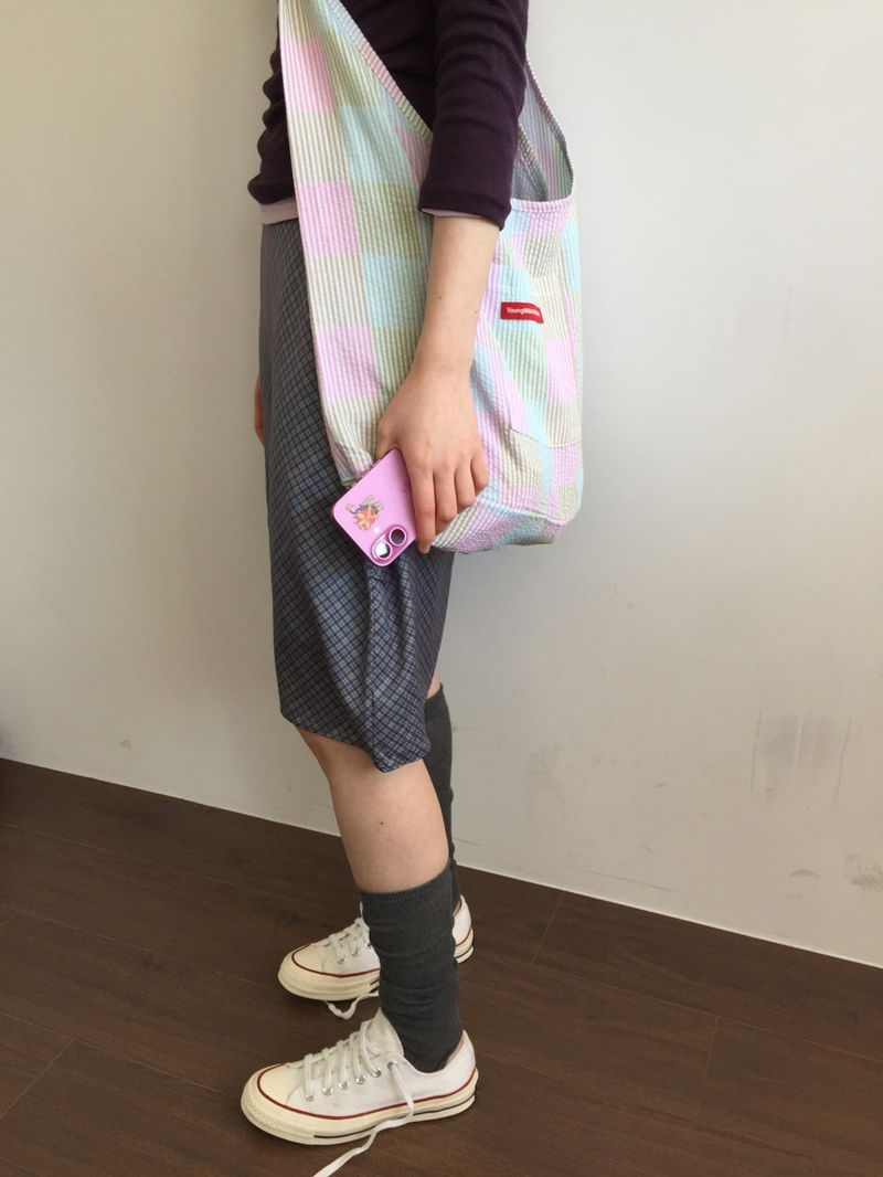 YWD パッチワーククロスボディーバッグ (2color)