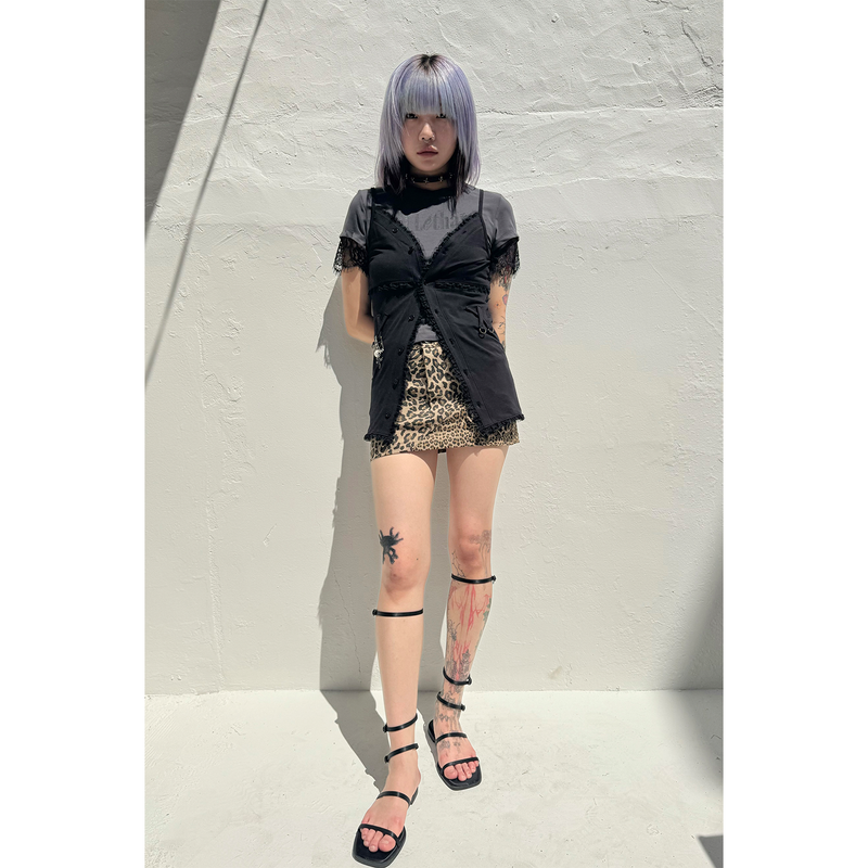 LACE JERSEY TOP