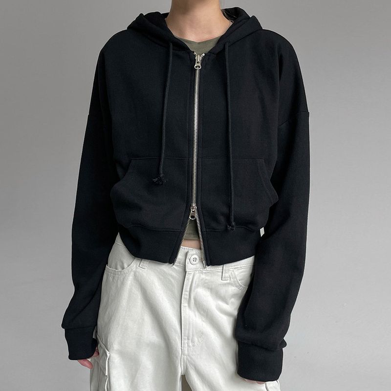 [MADE] Two-Way Zipper Drawstring Hoodie