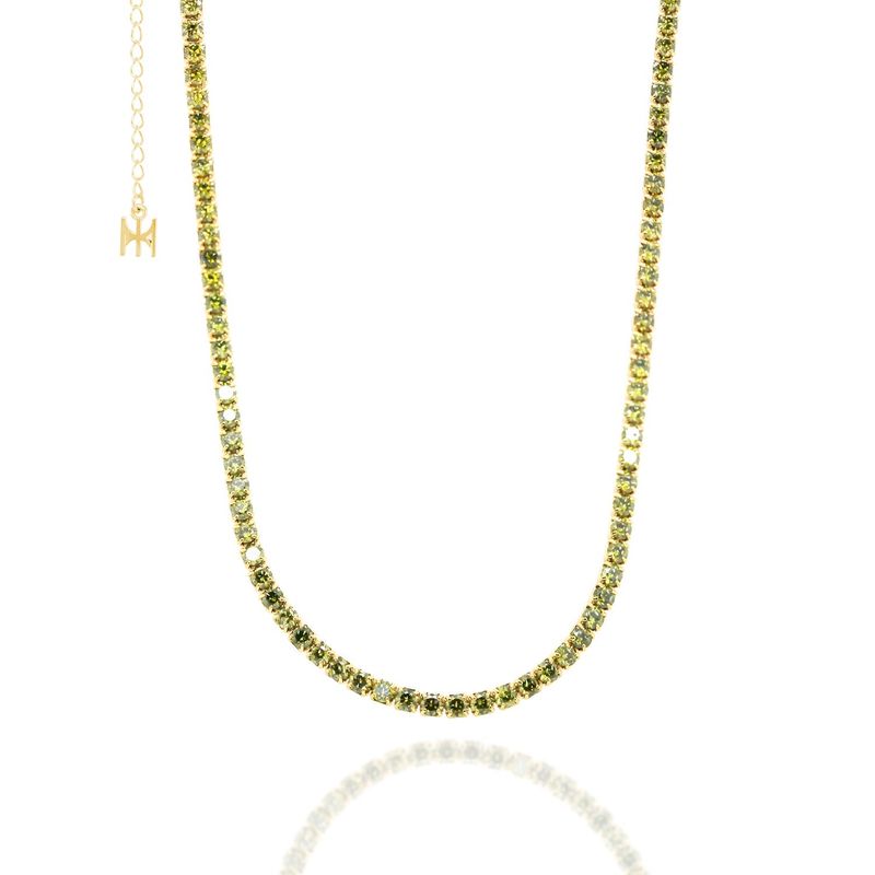 MACIER（マシール）の「[S925] Lime Mini Tennis Necklace (gold)（Accessories）」