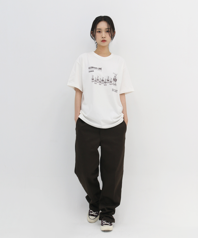GLORIOUS LINE T-Shirt in Off white