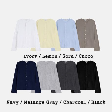 1+1 Daily Ribbed Round Cardigan