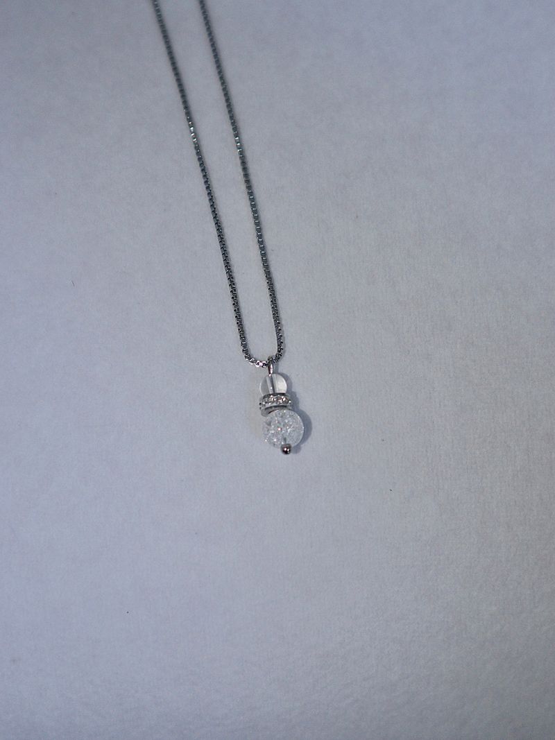 crack crystal drop necklace