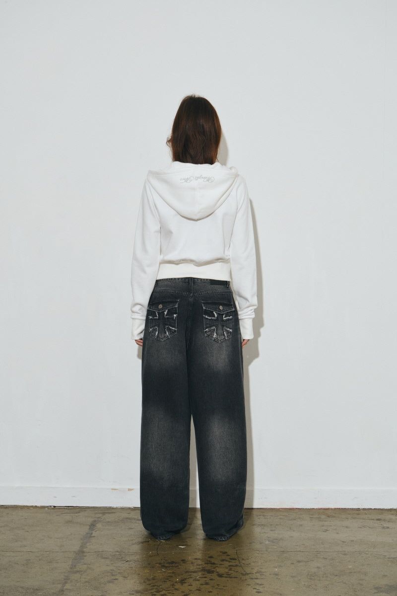 bt hood zip up (white)