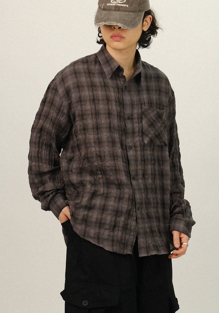 SEMIKAJI（セミカジ）の「NNU Wrinkle Free Check Shirts（Tops）」