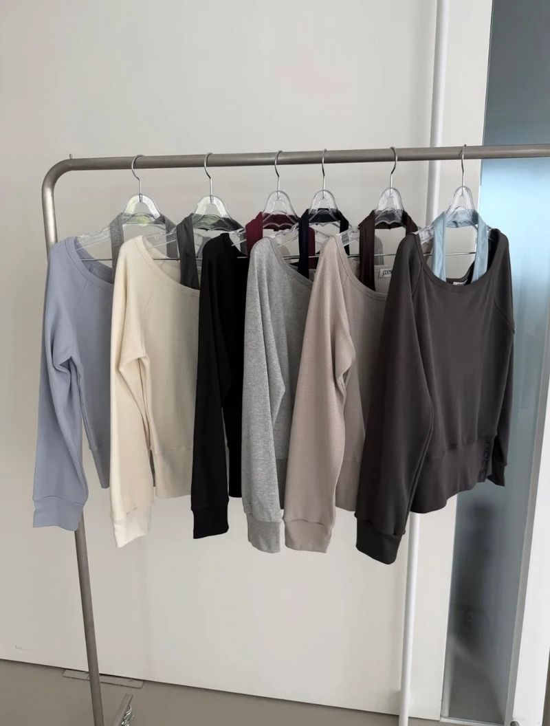 waffle layered t set (6color)