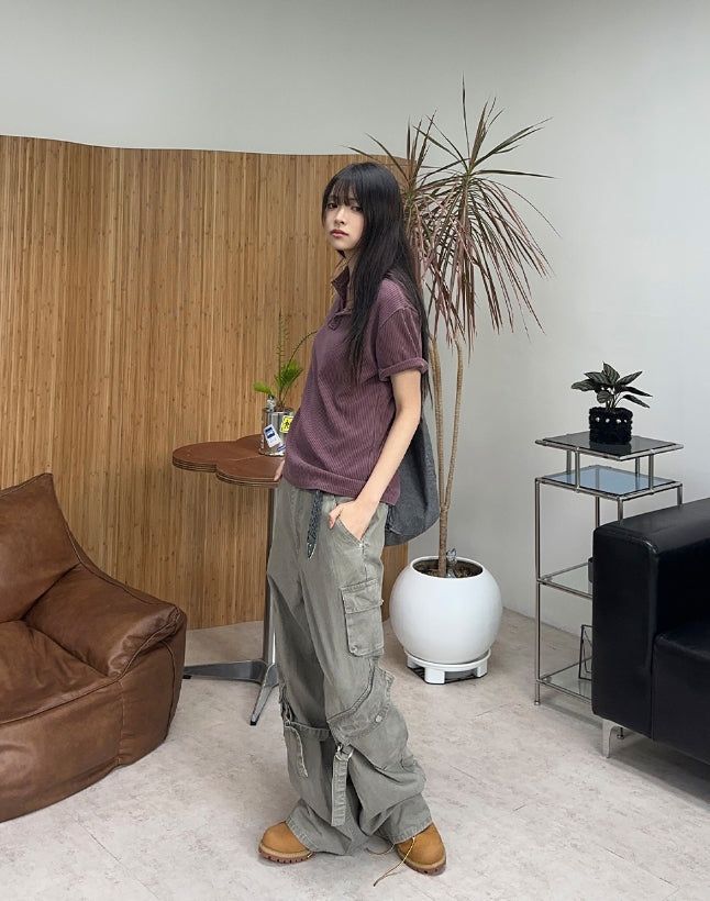 テイル ウォッシュド ビッグ ショルダー バッグ