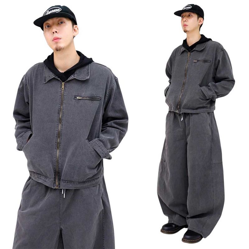 Oversized Pigment Work Jacket