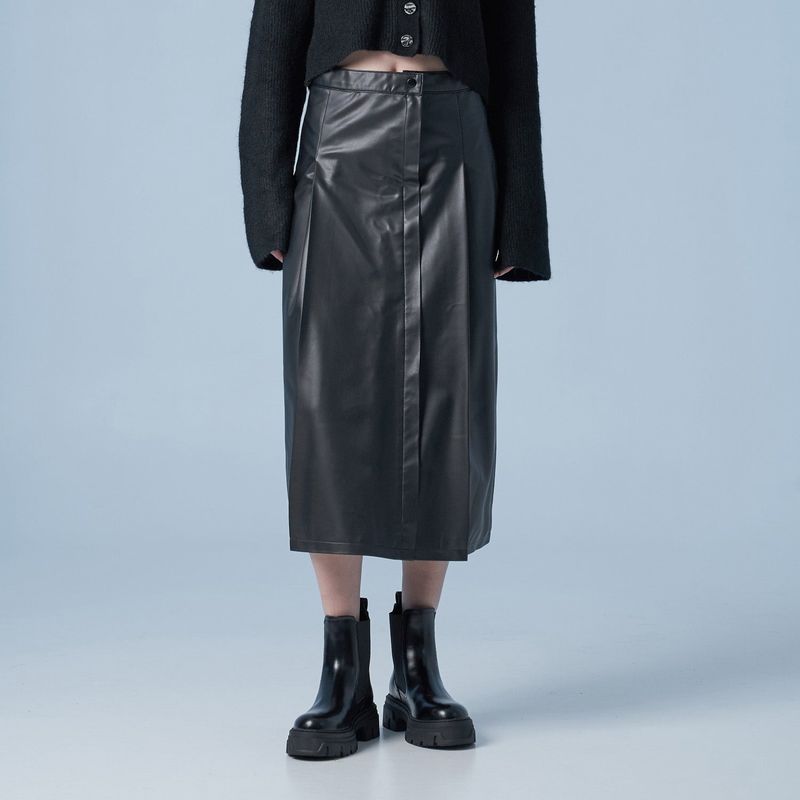 SPERONE(スペロネ)の「Double Line Pointed Leather Long Skirt(Skirts)」
