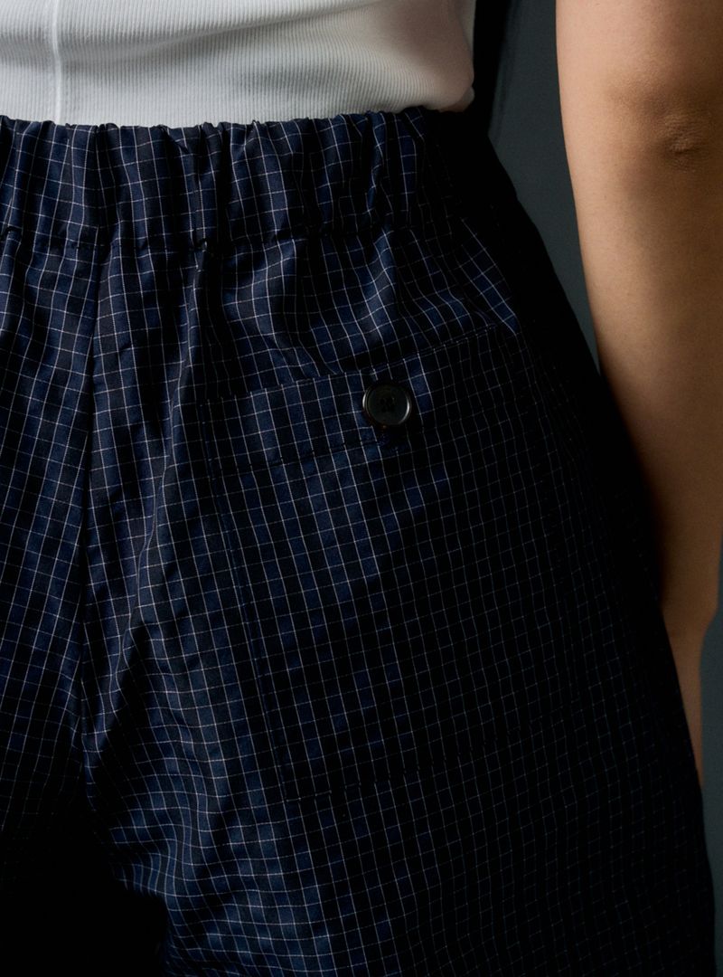 Checkboard shorts (navy)