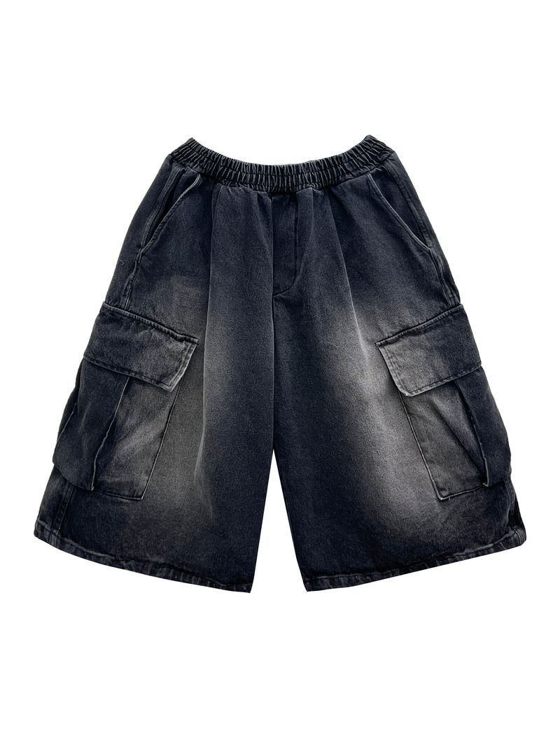 Vintage Washed Denim Shorts 3C