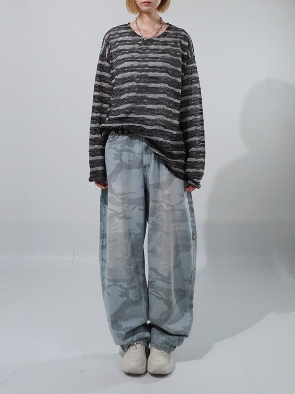 (UNISEX) Sys Loose See-through Knit
