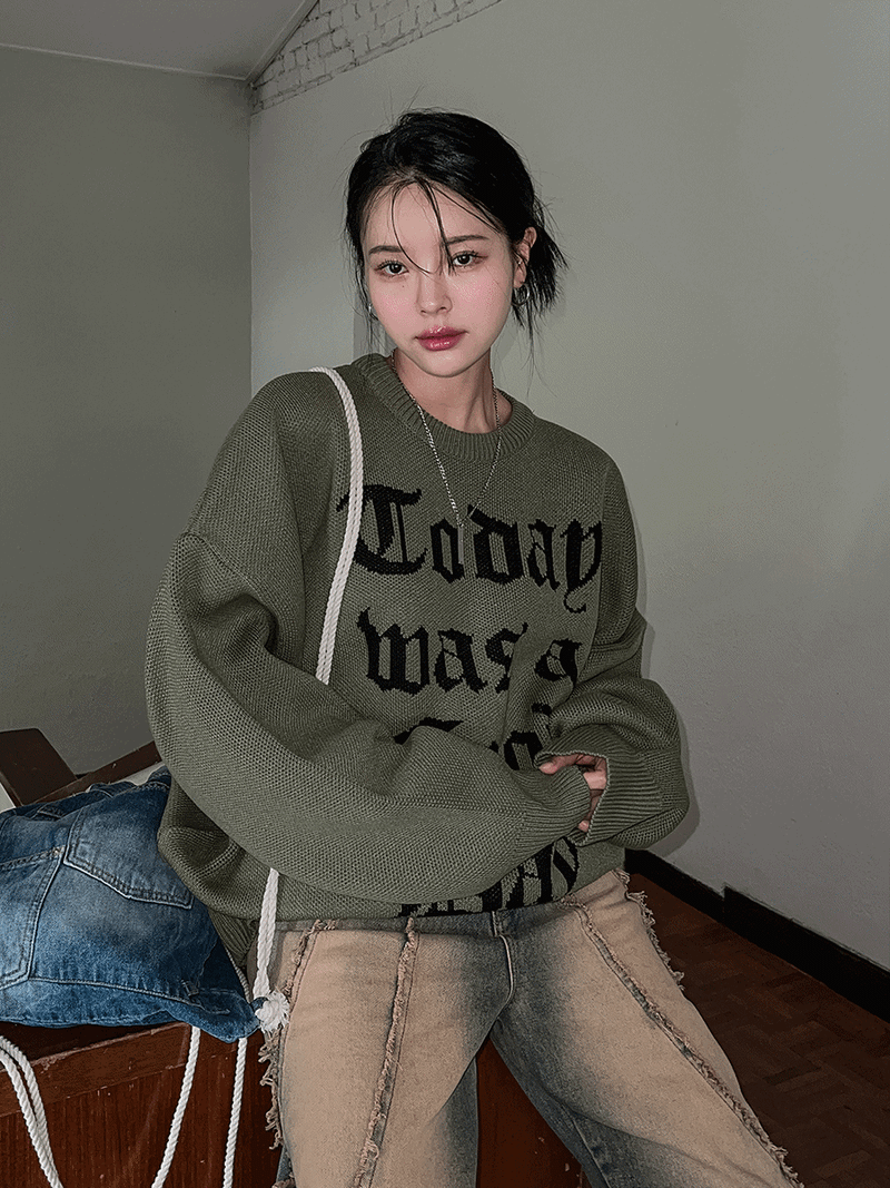 ULAN（ユレン）の「(UNISEX) ベイレタリングオーバーフィットヘビーニット（Tops）」