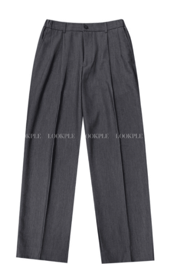 Ever Ranger Round Tuck Side Banding Semi-Wide Slacks