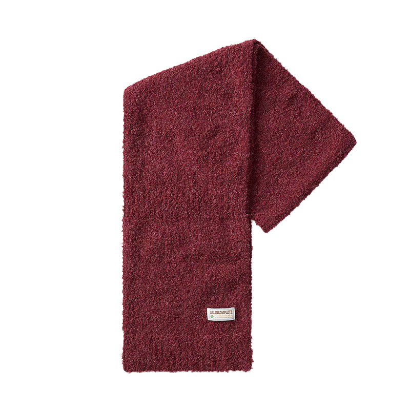 Bubble Boucle Knit Muffler (Red Wine)