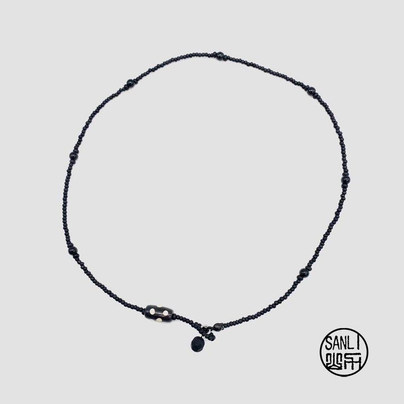 sanli（サンリー）の「ドットネックレス (ブラック)（アクセサリー）」