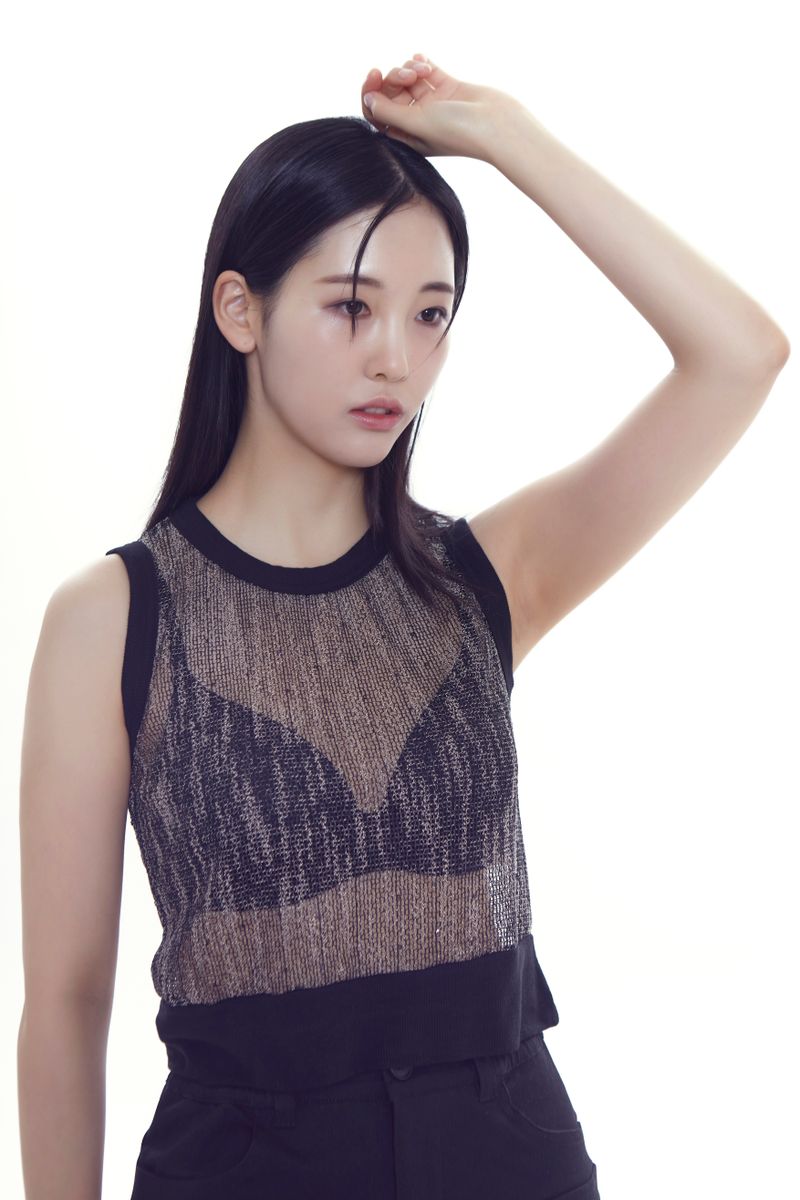 see through spangle mesh sleeveless_bk