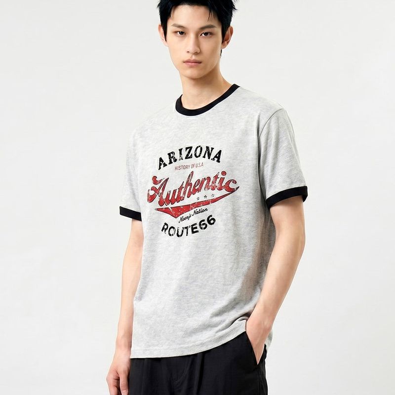 UNDEROFF(アンダーオフ)の「Essential Standard Short-Sleeve Ringer T-Shirt Arizona Melange(Tops)」