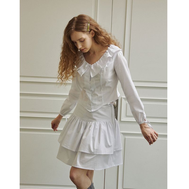 Droplet blouse (white)