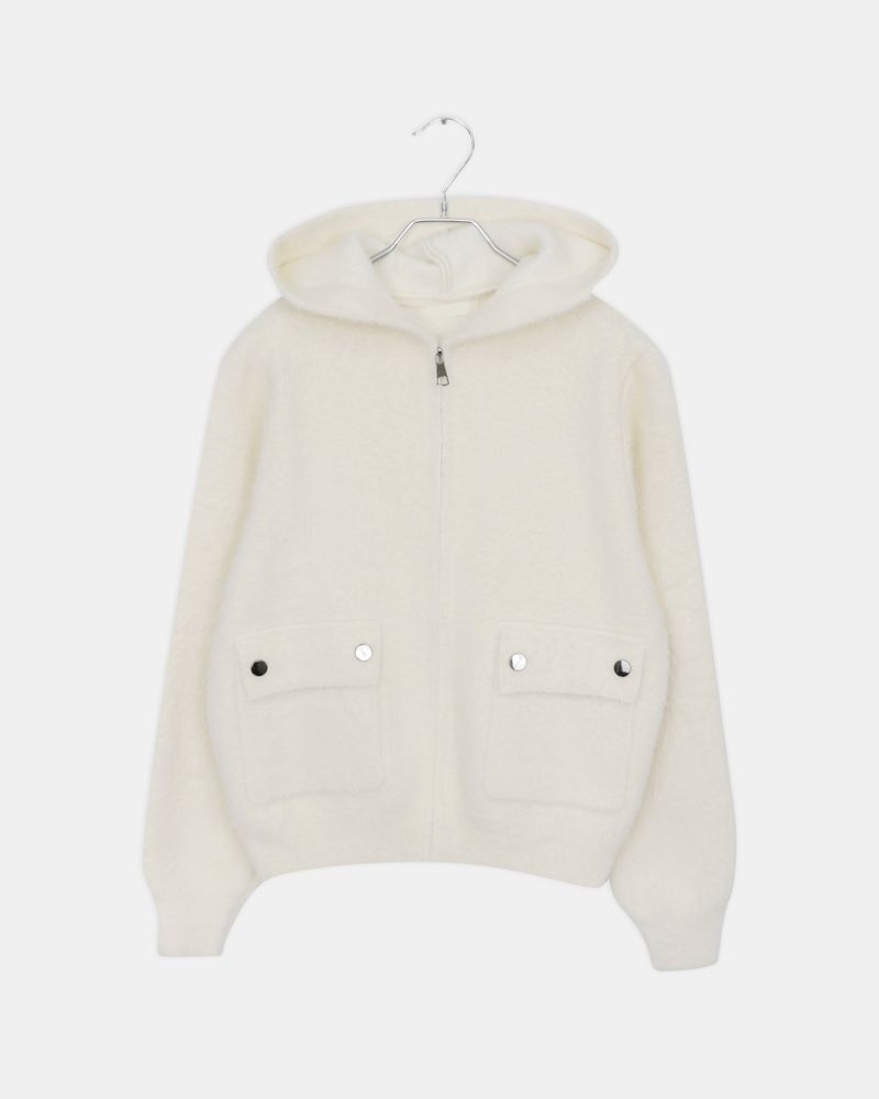 Luyu Pocket Knit Hooded Zip-up