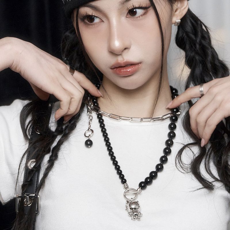 Cattus onyx multi-wrap necklace