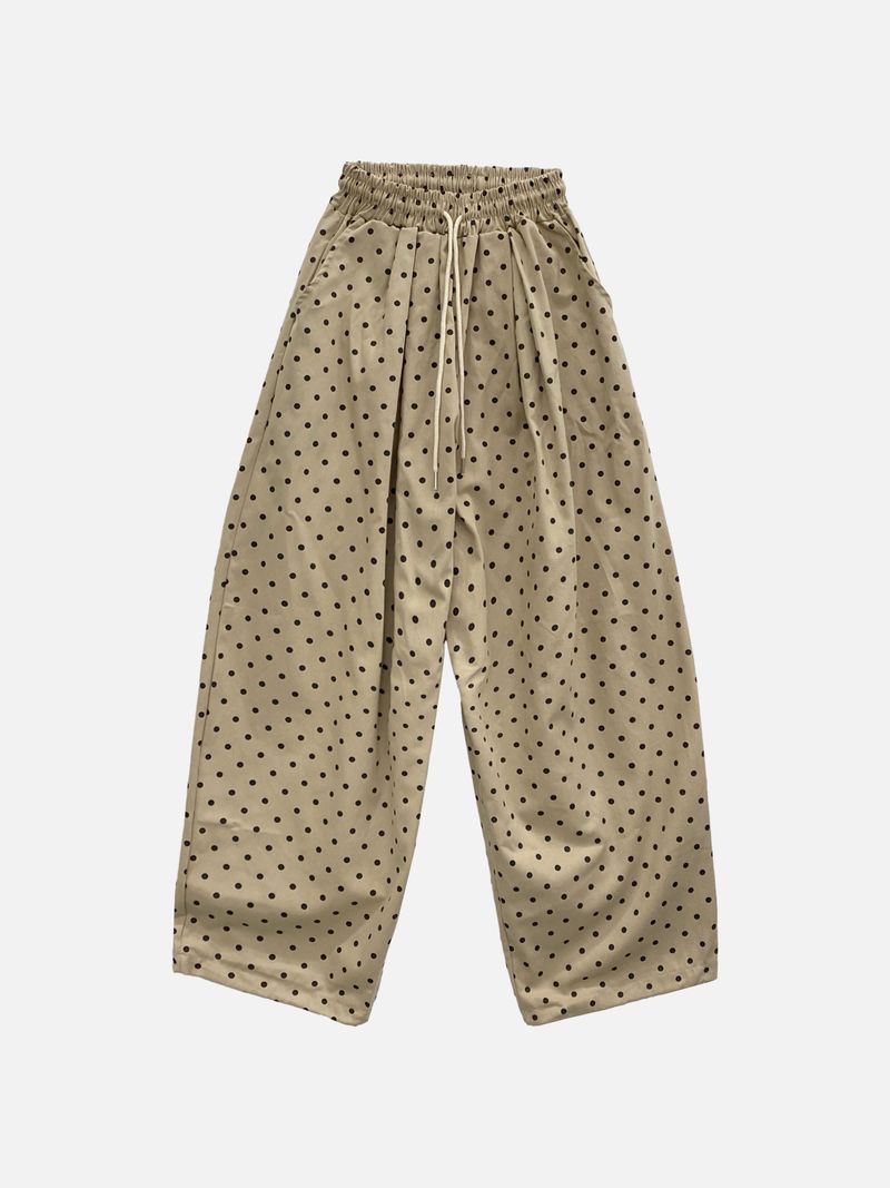 Polka Dot Wide Balloon Pants (2c)