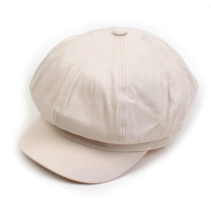 UNIVERSAL CHEMISTRY(ユニバーサルケミストリー)の「Belted Cotton Ivory Newsboy Cap(Hats)」