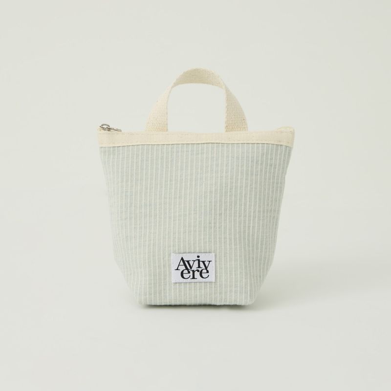 classic pouch_stripe handle mint