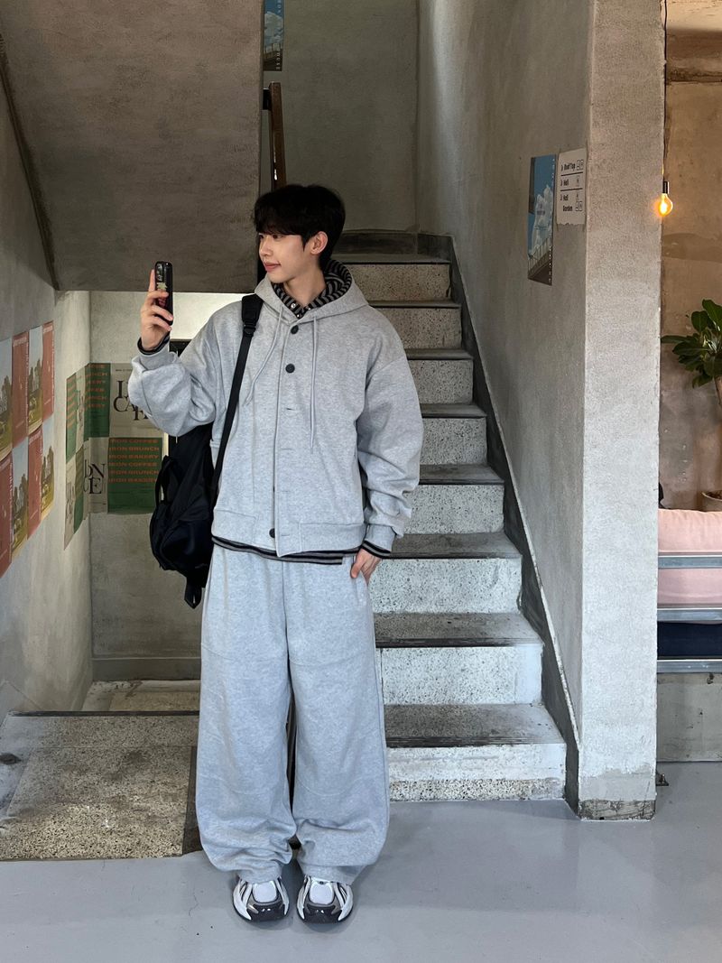 Nest Button Hoodie Zip-Up (3 Colors)