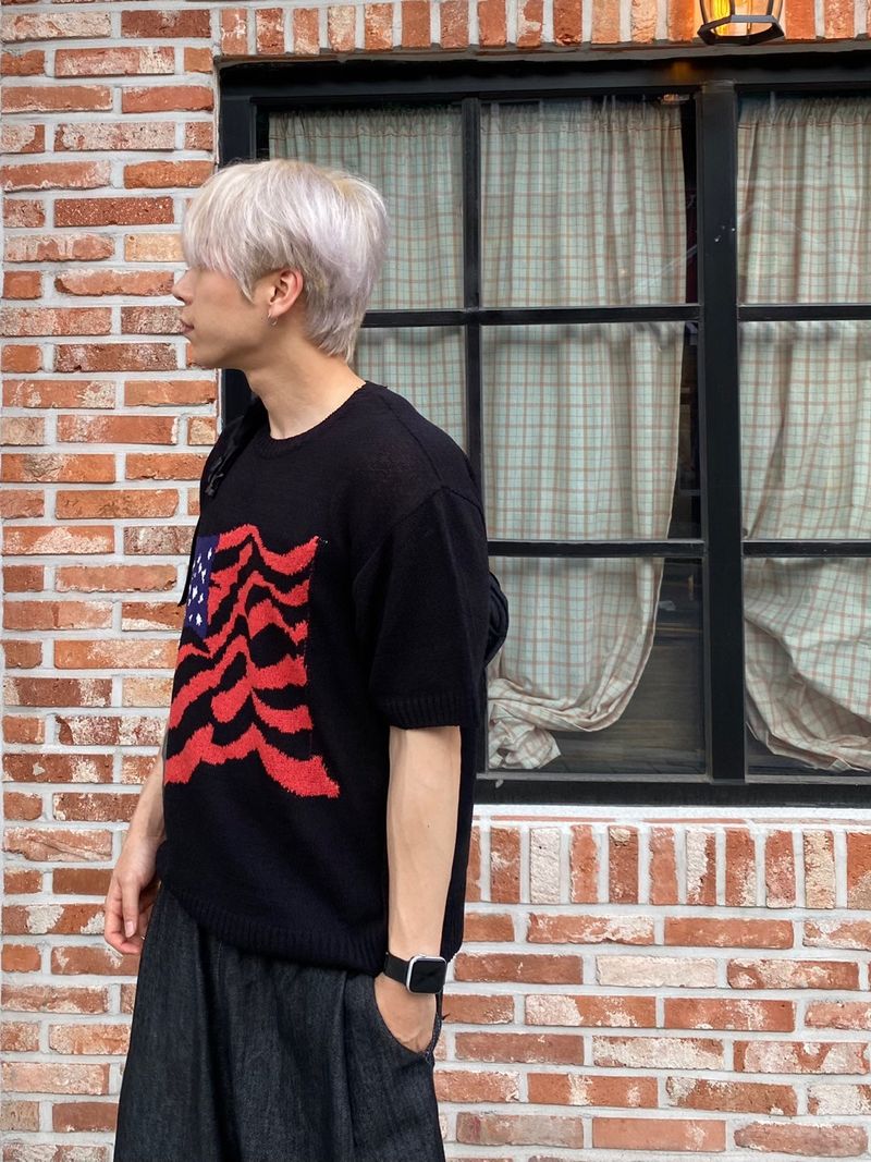 USA Round short sleeve knit 3
