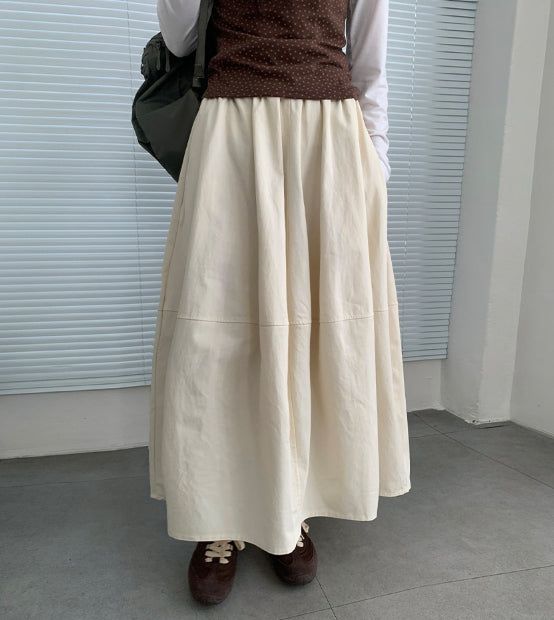 BAON（バオン）の「26SS★ [BAONHAUS] Mitun Cut Banding Balloon Long Skirt（Skirts）」