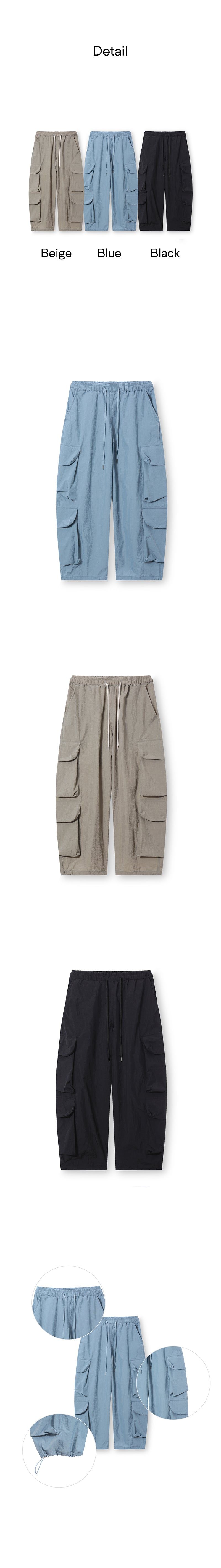 [S/S] Multi cargo nylon pants (3color)