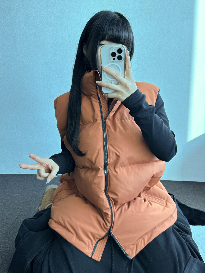 BIG WIDE OVER PADDING VEST🧡💛🖤 - 3 COLORS