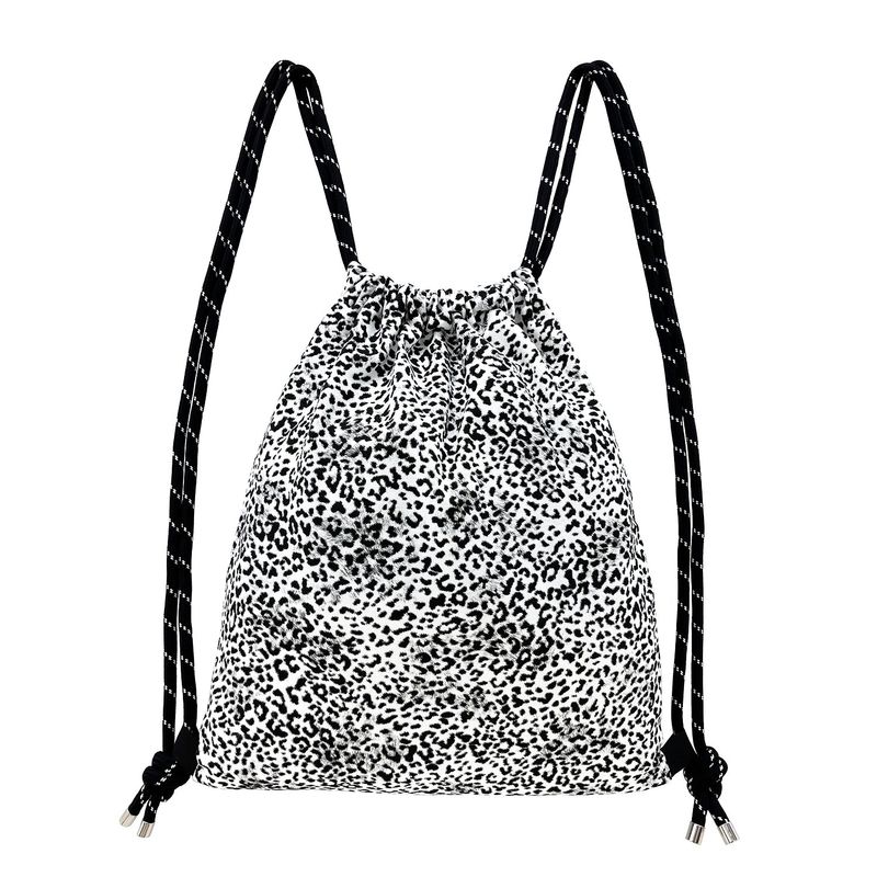 Ribbon Gym Sack [White Leopard]
