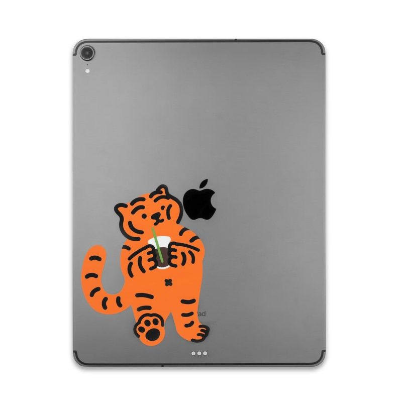 COFFEE TIGER BIG REMOVABLE STICKER