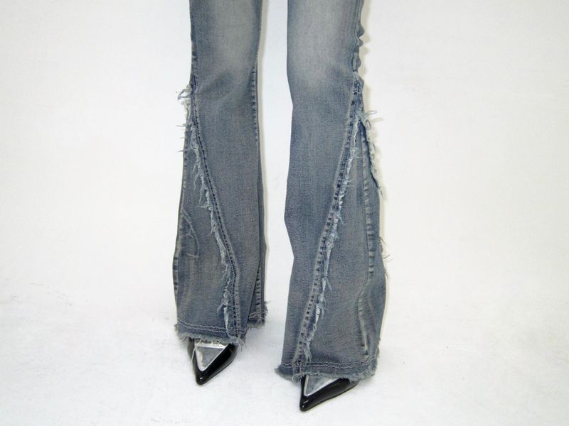 Soft washing bootcut jeans
