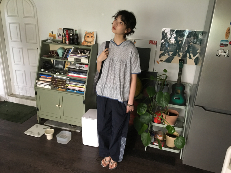 Pisso check string pants (2color)